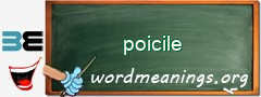 WordMeaning blackboard for poicile
